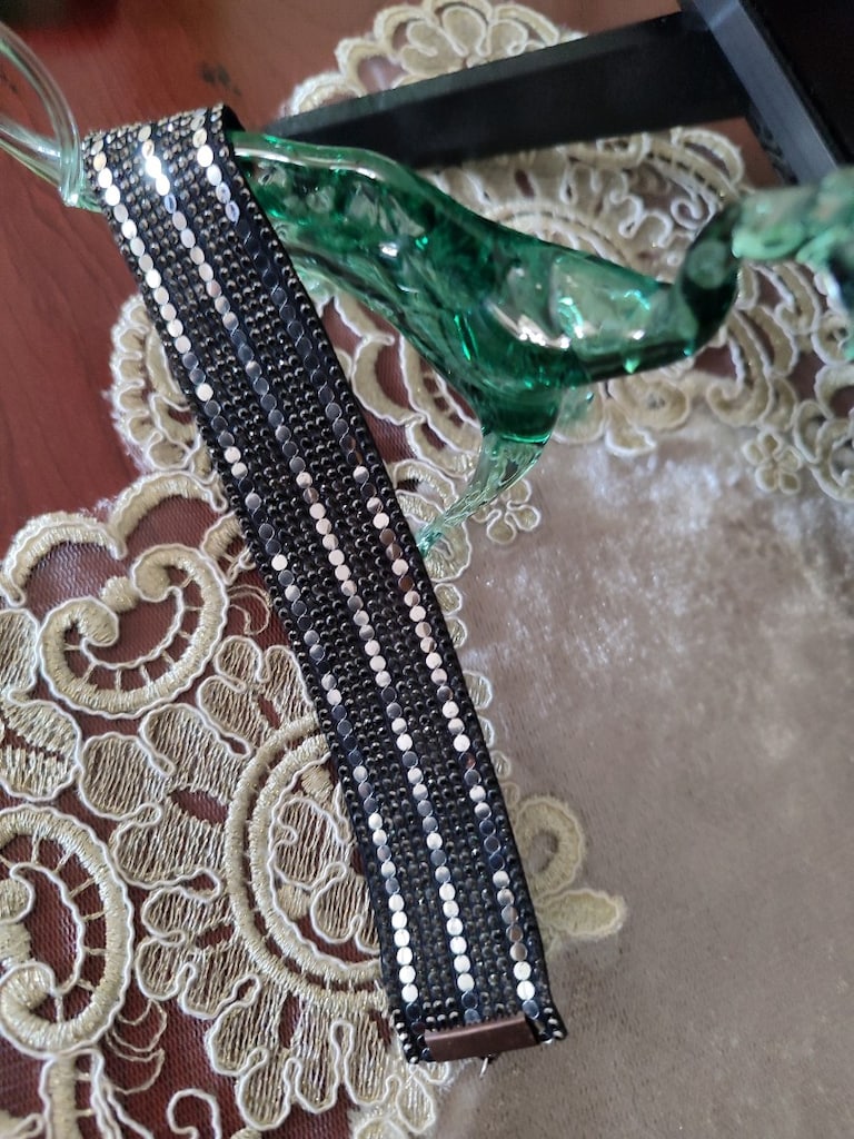 kumaş üzerine pul baskı bileklik - 6