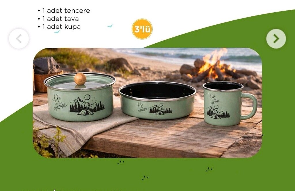 Kamp emaye yemek seti - 2