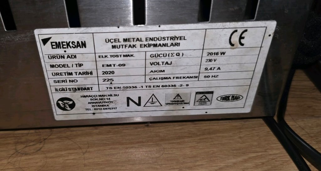 EMEKSAN 2000W TOST MAKİNESİ - 2