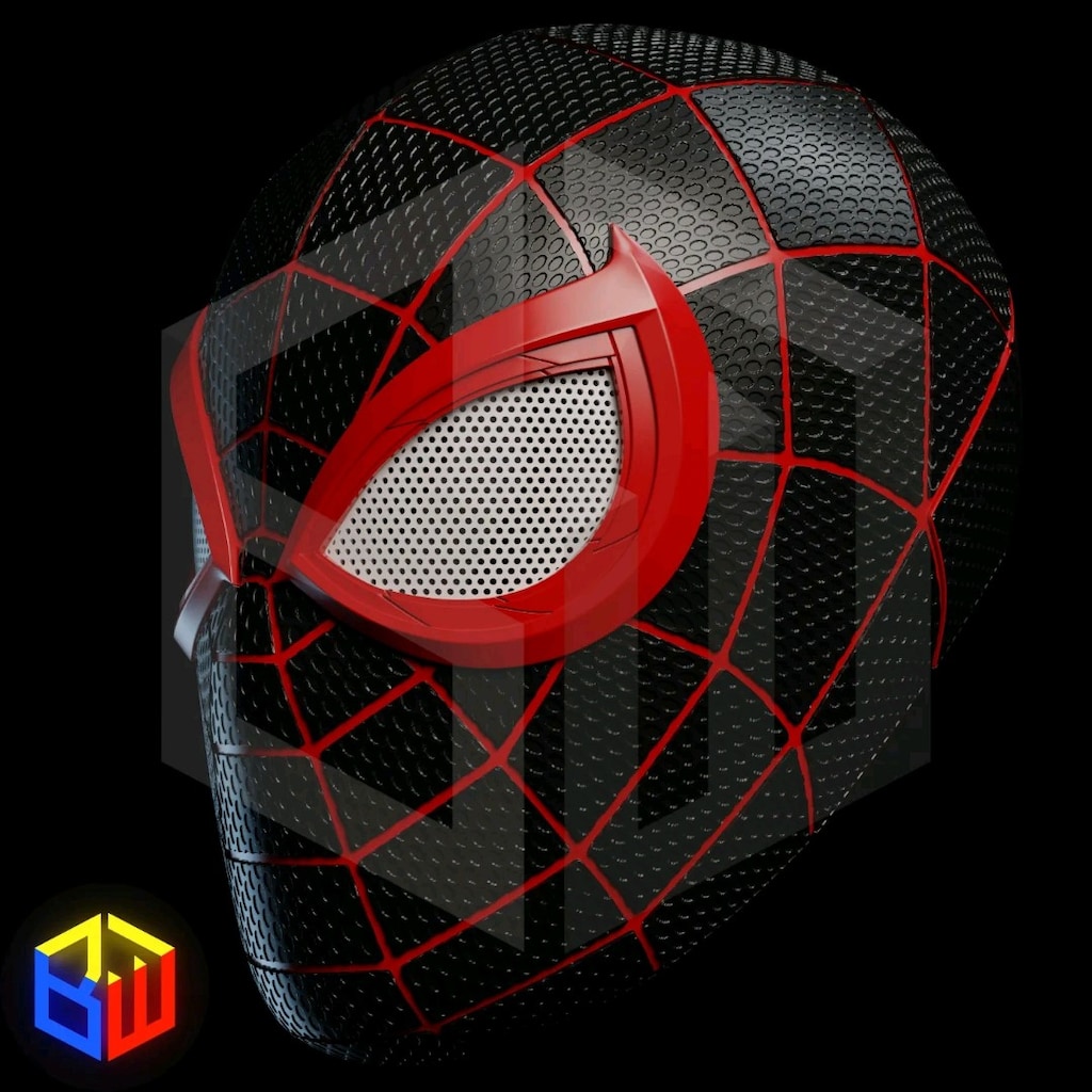 3D Baskı Miles Morales Spider-Man Maskesi - 3