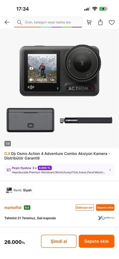 DJI Dji Osmo Action 4 Adventure Combo Aksiyon Kamera Full Aksesuar - 3