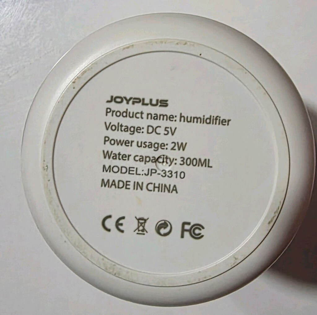 Joyplus ultrasonic RGB hava nemlendirici. BEYAZ Sıfır kutusunda. - 13