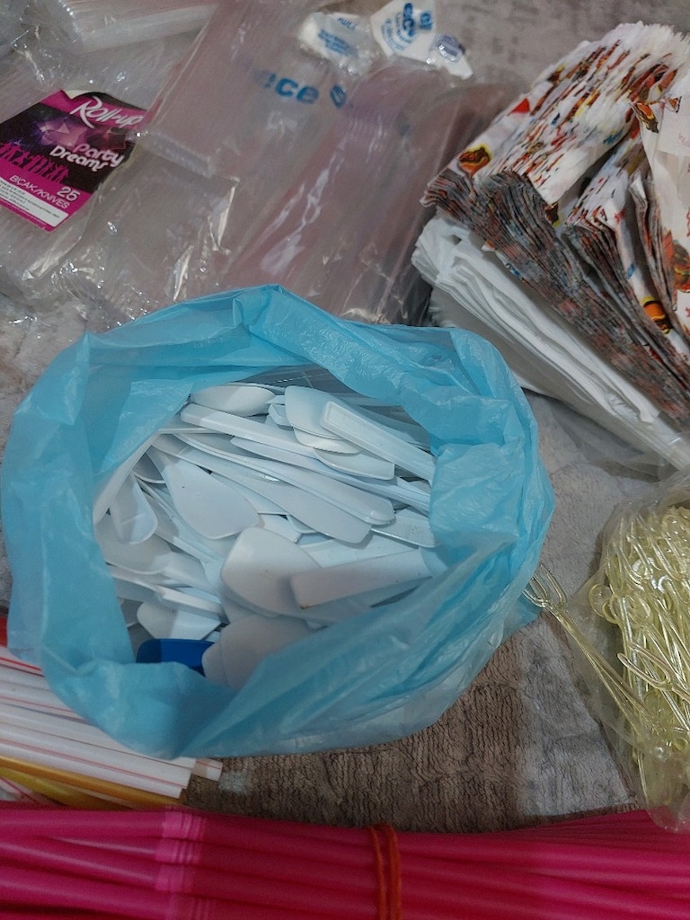 plastik çatal kaşık bıcak, patates kizartma catali,hamburger poşeti, p - 6