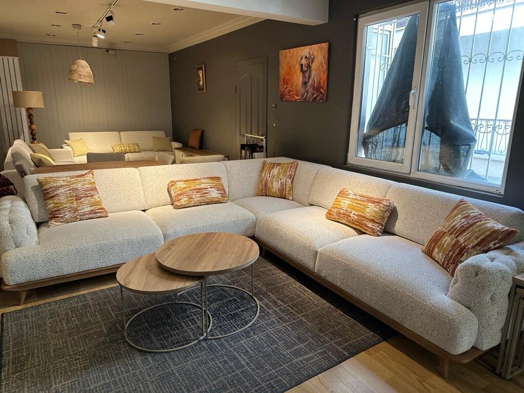 Sıfır.. Açilabilir Yatakli 300x300 Palermo L Köşe Koltuk Takimi - 3