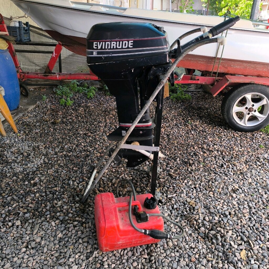 polyester kayık, Römork 9,9 evinrude kısa şaft 2 zamanlı - 8