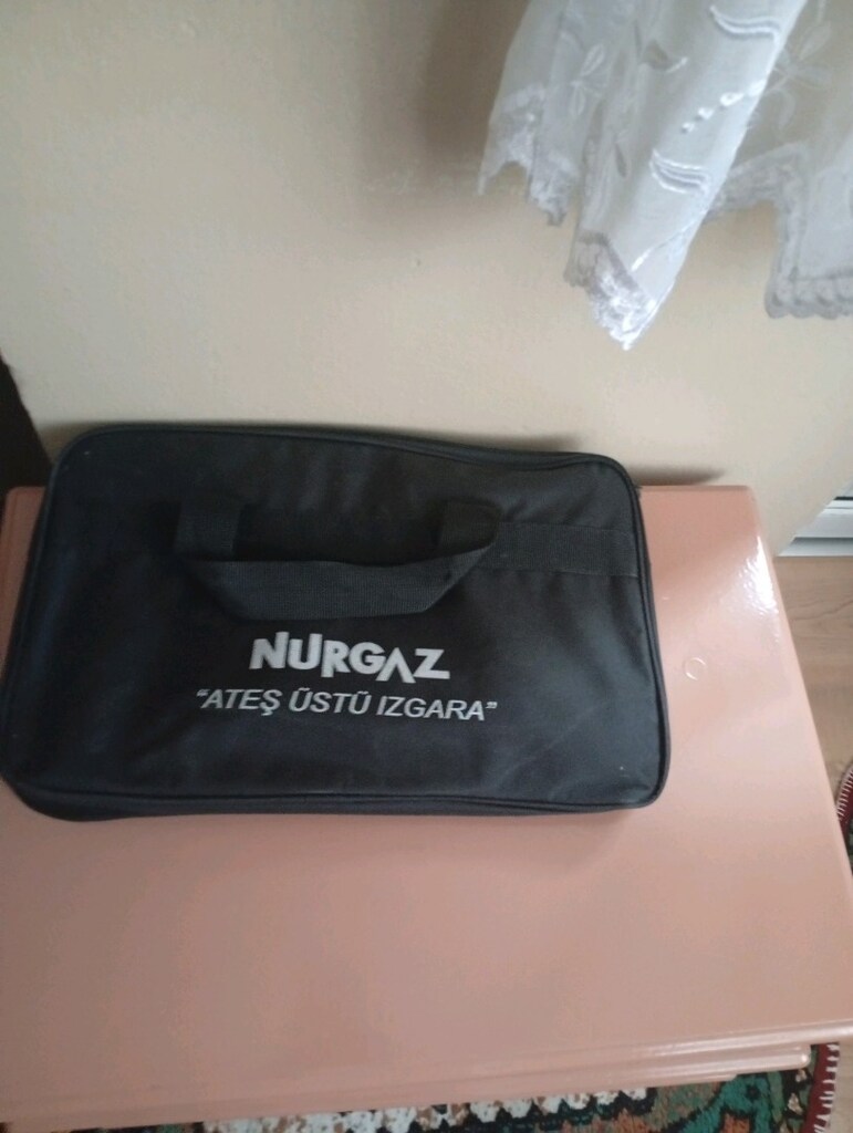 nurgaz orta boy katlanabilir döküm ızgara + çantası - 6