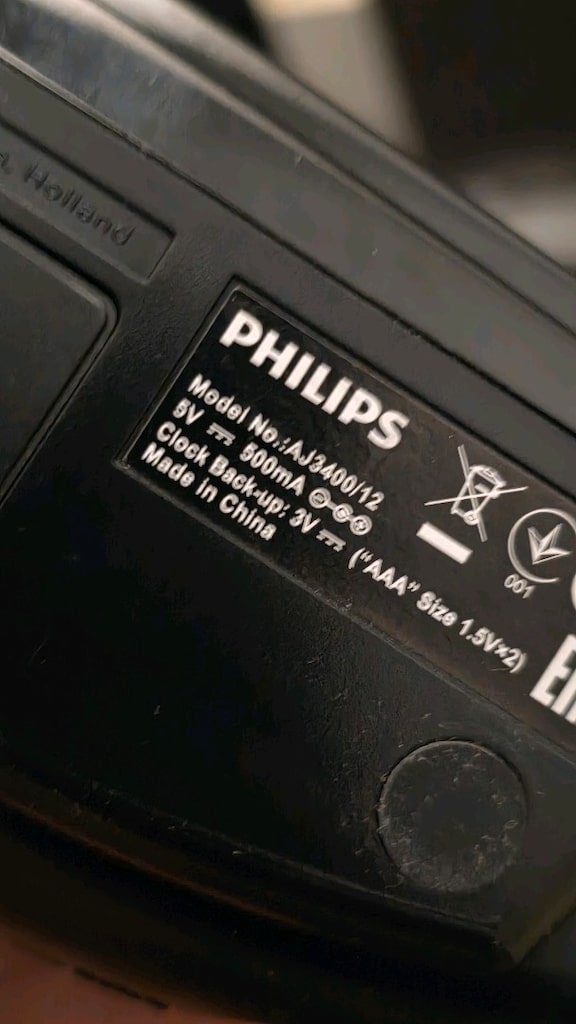 Philips AJ3400, büyük yeşil LED ekranlı, dijital FM radyolu saat - 5