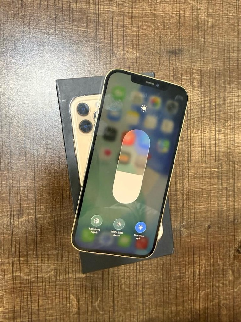 İPHONE 12 PRO MAX 128 GB GOLD YD PİL 100 EKRAN ORJİNAL - 6