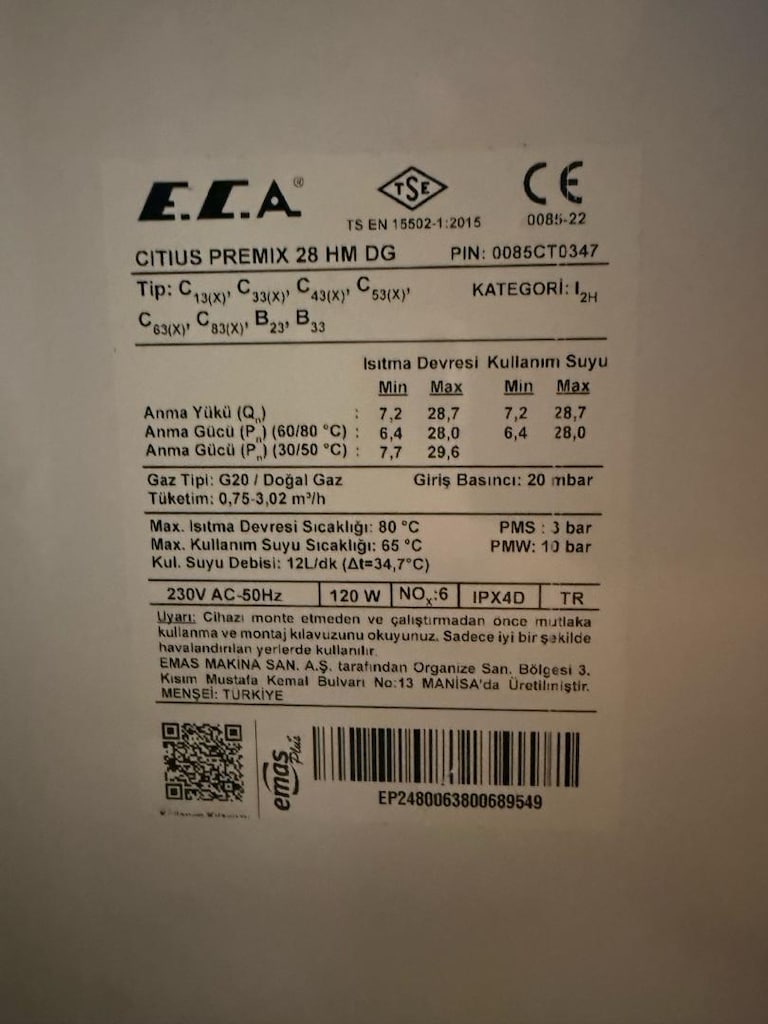 ECA KOMBİ 28kw - 7