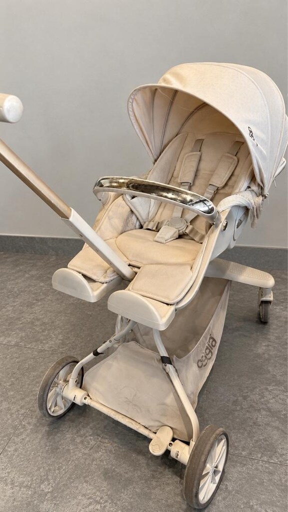 OGGIA V16 Premium Çift Yönlü Katlanabilir Bebek Arabası – Bej - 2