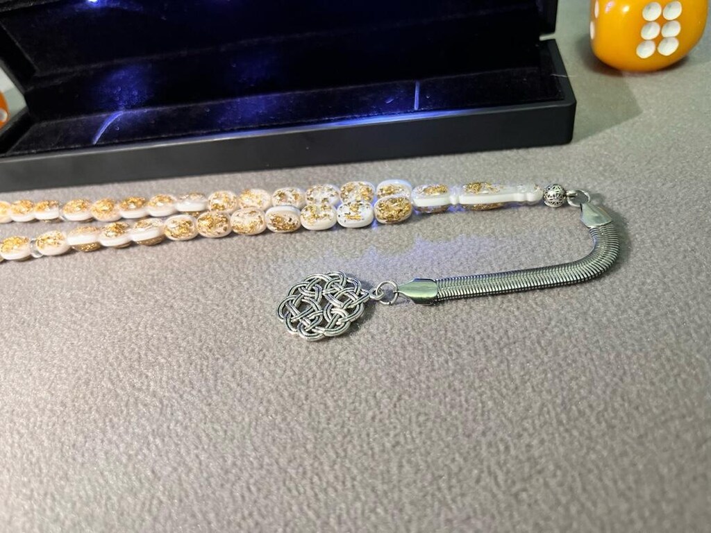 Golden Rosery ‘Aşk Raconsaldır’Tesbihidir Beyaz - 3