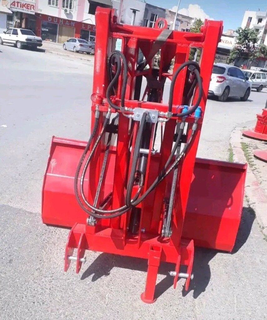 Traktör Kepçe sıfır ürün Malatya yer kalın malzeme özel yapım 3 piston - 2