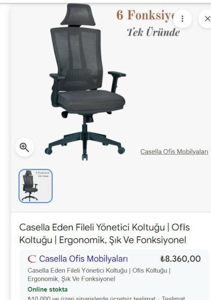 Çalışma / Oyuncu / Müdür / Yönetici / Ofis Koltuğu Sıfır / 103 - 3