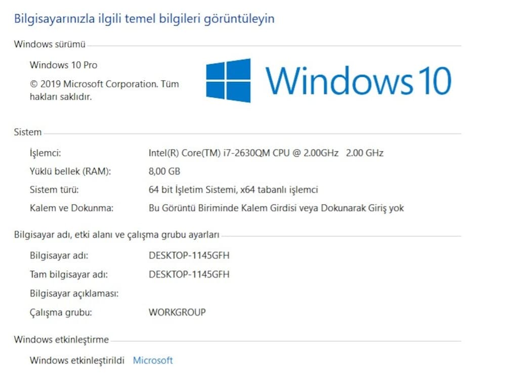 Oyuncu Asus i7mq Nvidia, 1080p FullHD,Yeni PiL, 8gb RAM, Çift Disk SSD - 10
