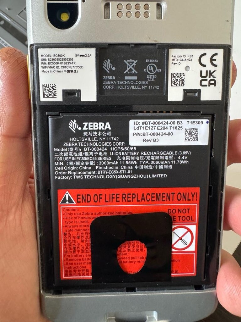 zebra ec50k el terminali ( ekran kırık - 4