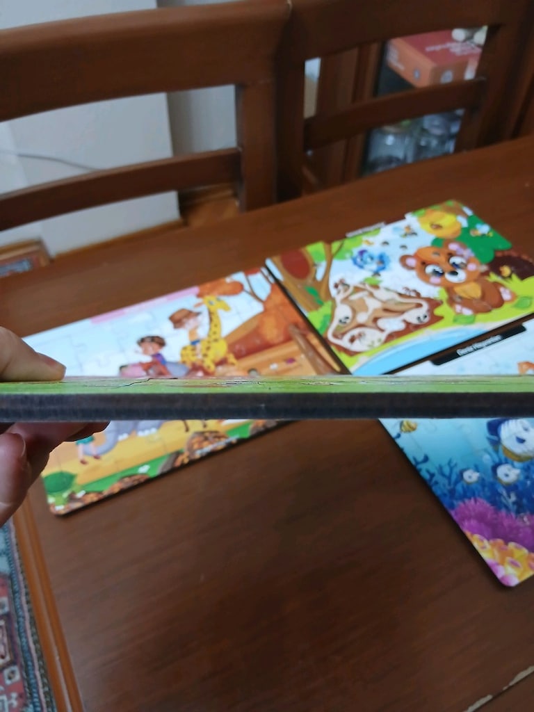Notpa Çocuklar İçin Eğitici ve Öğretici Ahşap Renkli Puzzle 4'lü Set - 15
