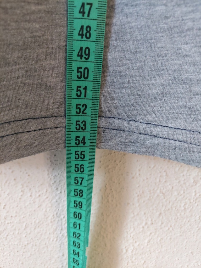 Gri harf Baskılı Uzun Kollu penye Tişört - 4