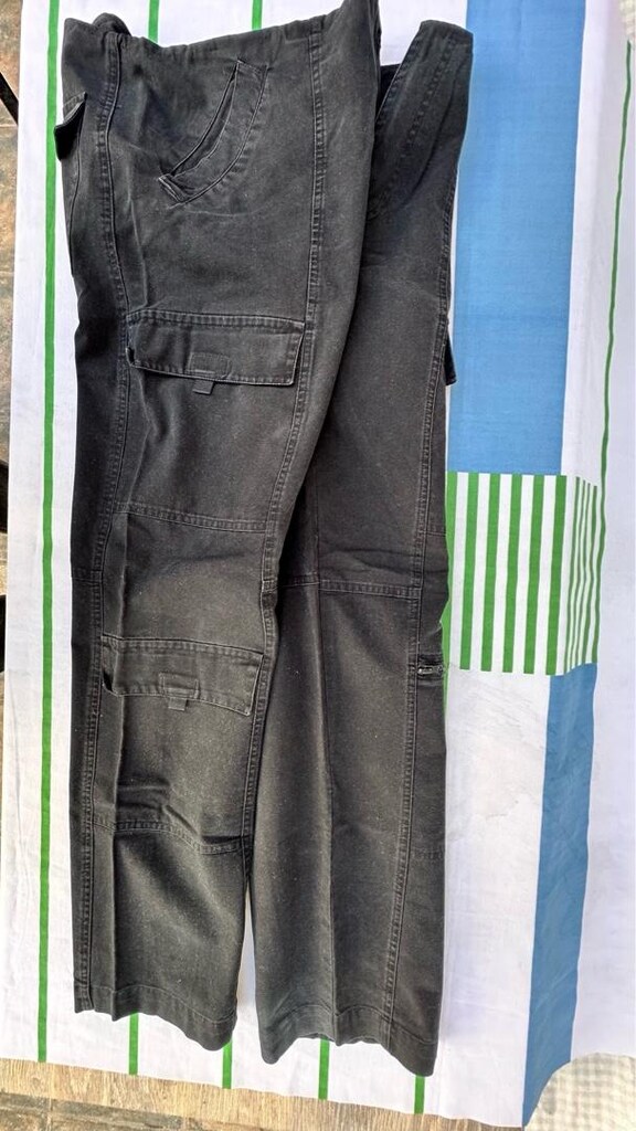 Wintage Canvas/koton kargo siyah pantolon kadın (38/40 beden) - 5