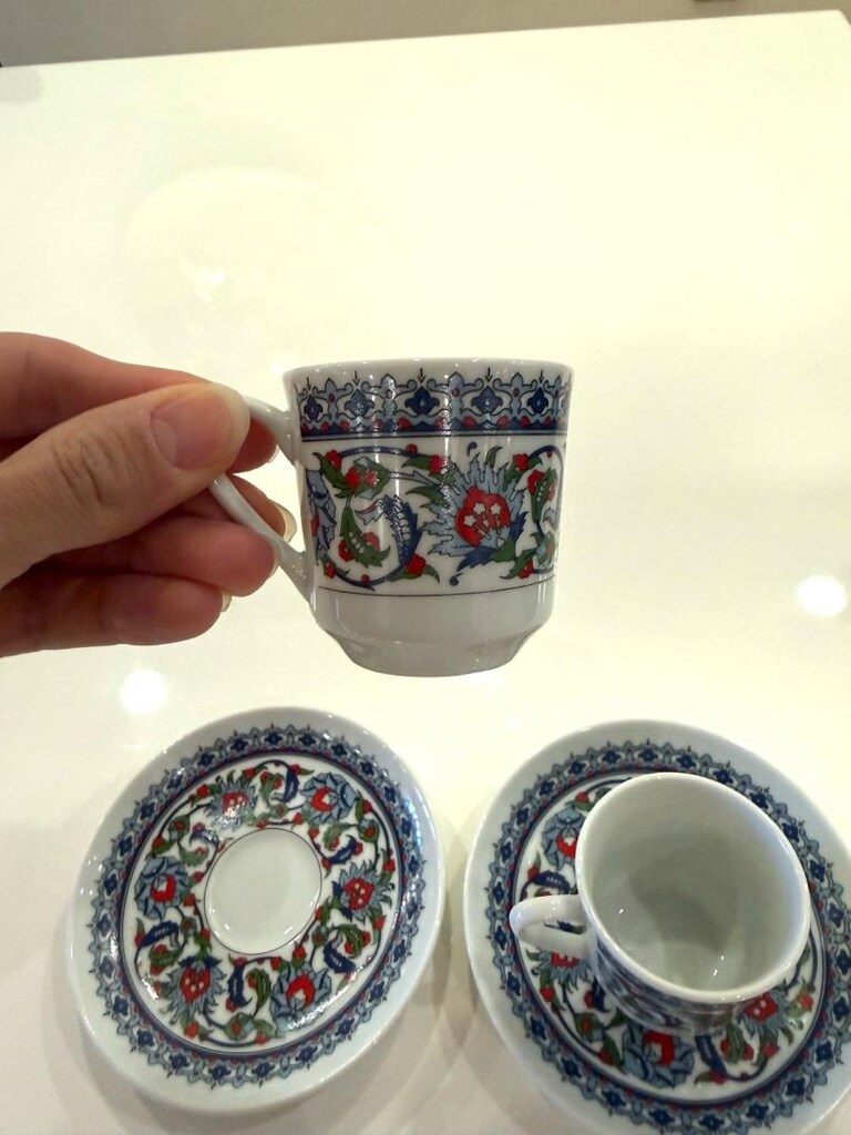 Yeni 2 kişilik güral porselen kahve fincanı - 3