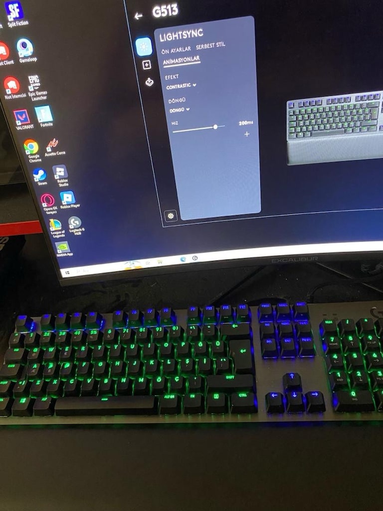 Logitech G513 Carbon Blue Switch Mekanik Klavye - 3