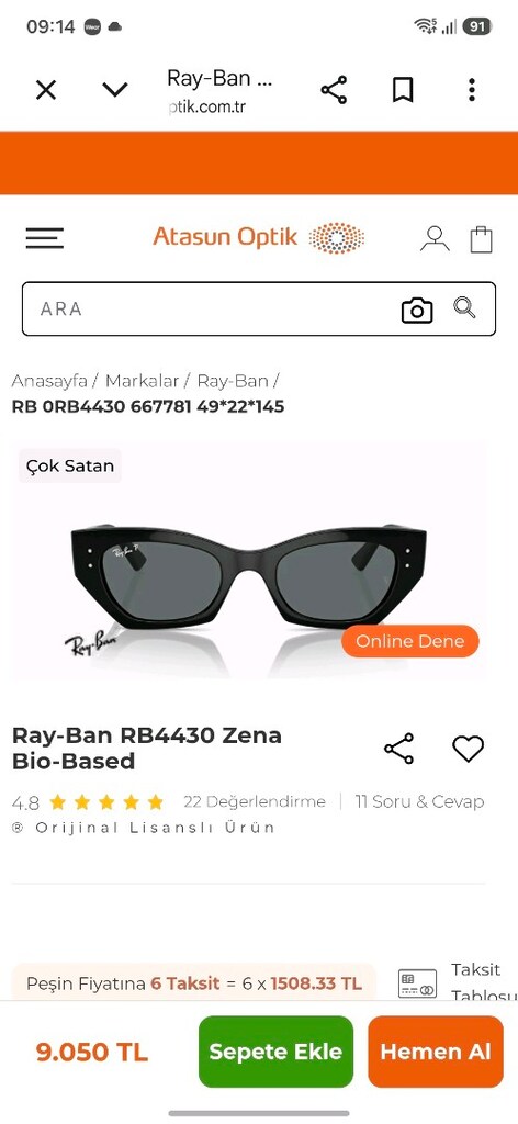 rayban 4430 zena - 4
