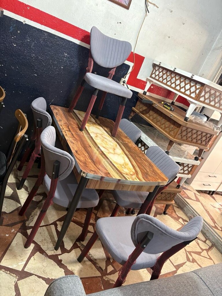 sıfır ürün kaliteli , 6 kişilik yemek masası takımı - 2