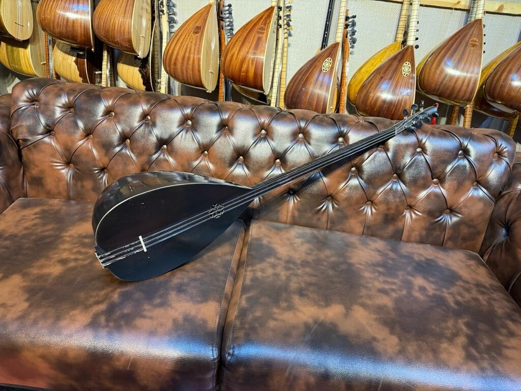 TAM PROFESYONEL 41 TEKNE SİYAH İNCİ UZUN SAP SAZ - 3