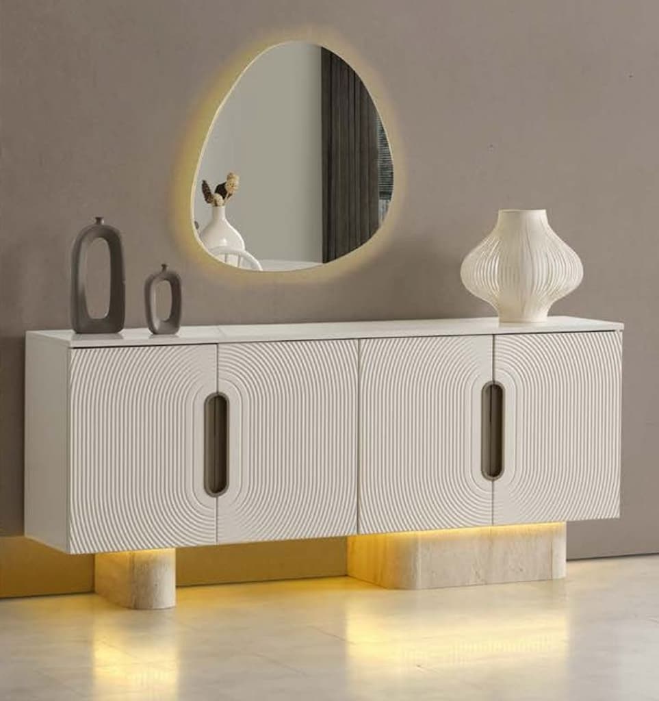 Sıfır , %100 MDF , Modern TV Ünitesi - Aytaşı , Traverten - 8