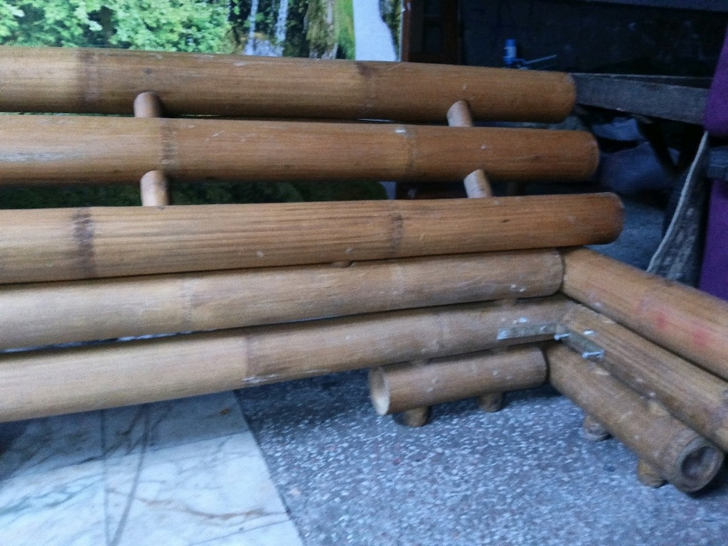 bambu ağacından çift kişilik karyola - 3