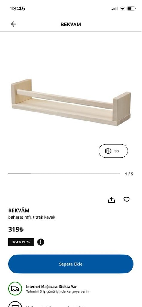 İkea Bekvam Baharat Rafı/ Montessori Kitaplık - 3
