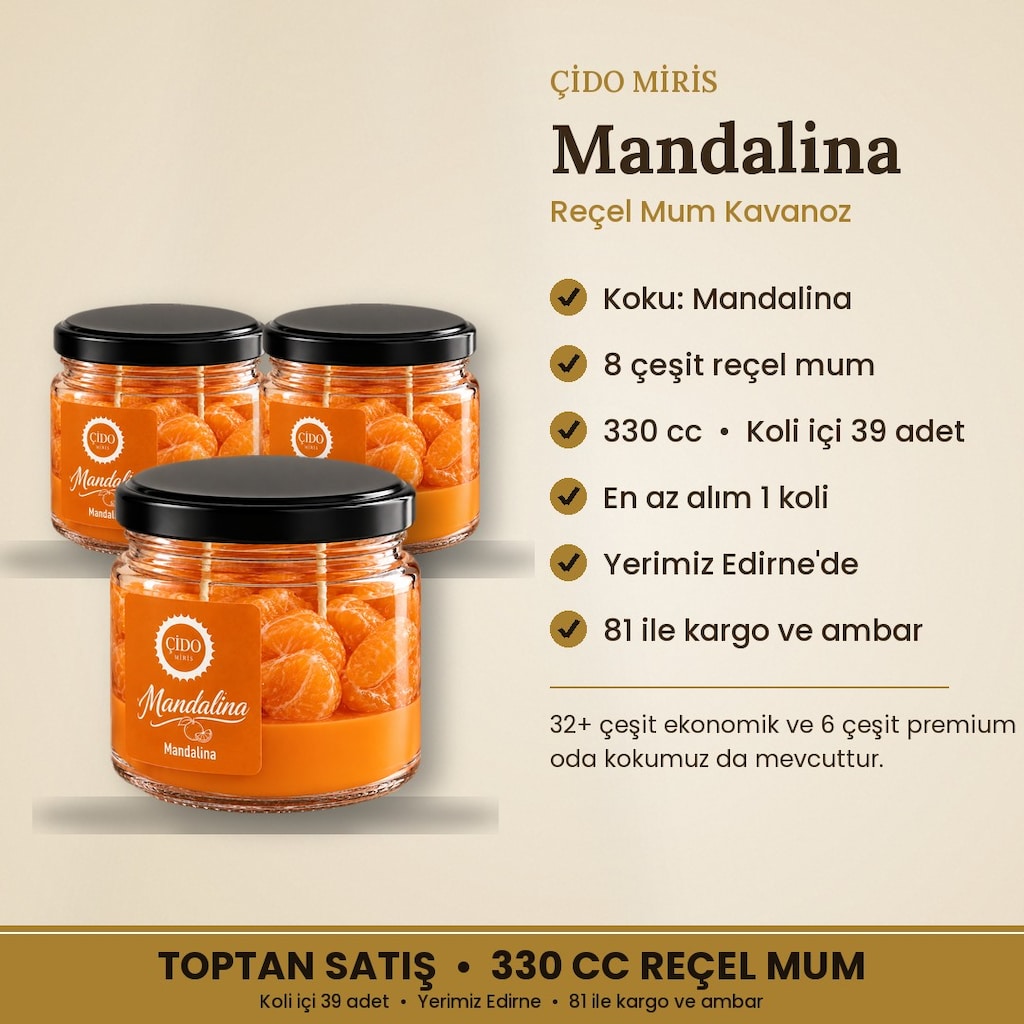 KOKULU MUM 330CC MANDALİNA ÇİDO MİRİS TOPTAN - 2
