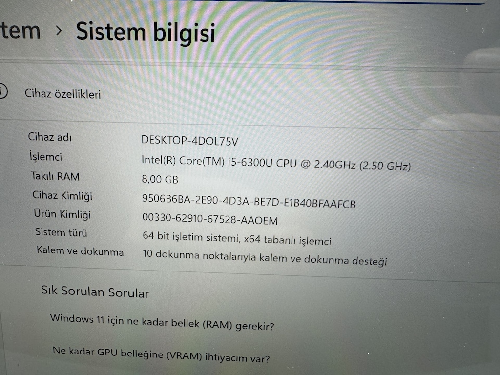 SURFACE İ5 6. NESİL 8 GB RAM 256 NVME DOKUNMATİK + KALEM - 6