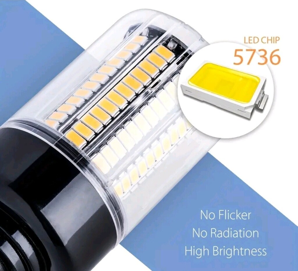 E27 duy beyaz ışık güçlü 132 LED AMPUL. 360 derece aydınlatma. - 3