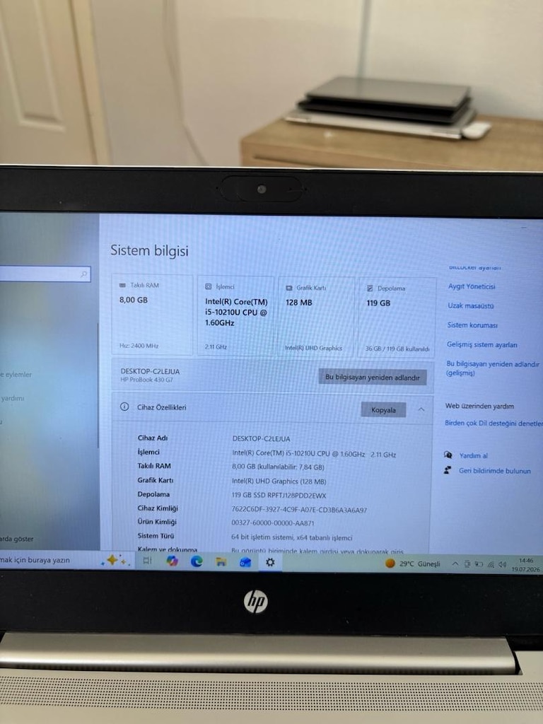 HP Probook i5 10. nesil sıfır gibi leptop - 6
