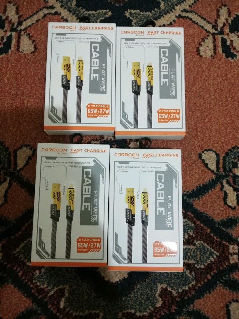 ŞOK FİYAT 4 in 1 sarj kablosu 65 w 27 w özel seri typce typce usb ios - 2