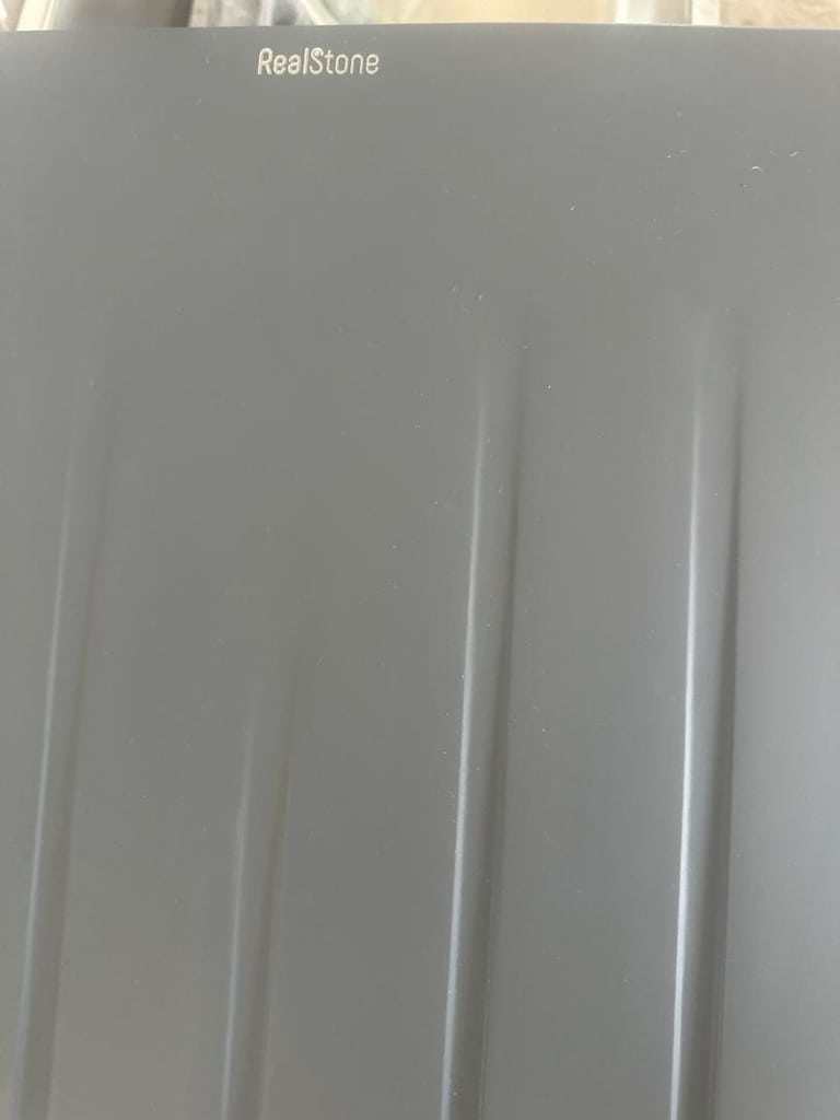 REAL STONE Sıfır Granit Evye Çift Hazneli Mat Siyah Damlalıklı 100x50 - 2