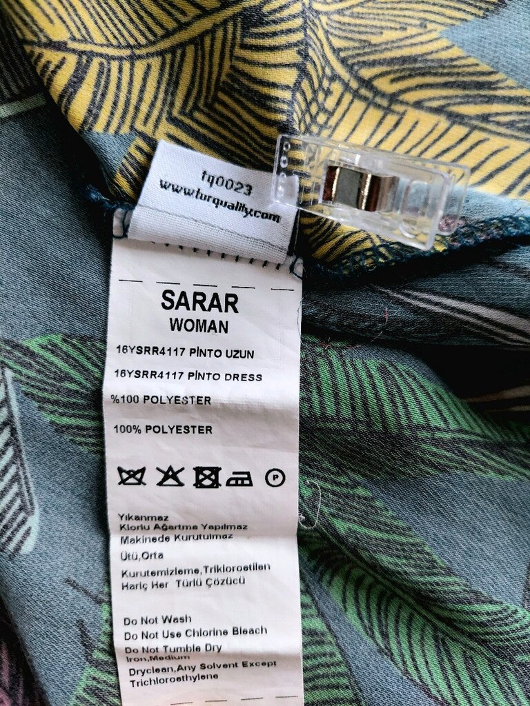 SARAR tropik yaprak desen maxi elbise - 11