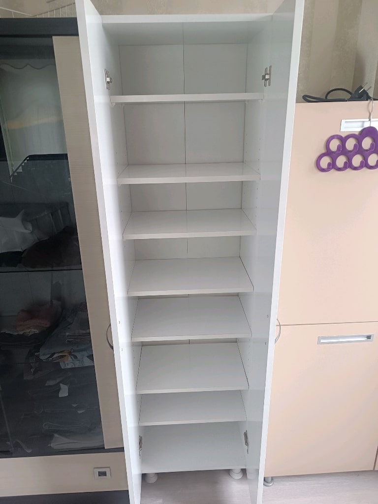 Temiz Beyaz 2 Kapaklı Raflı Dolap - 3