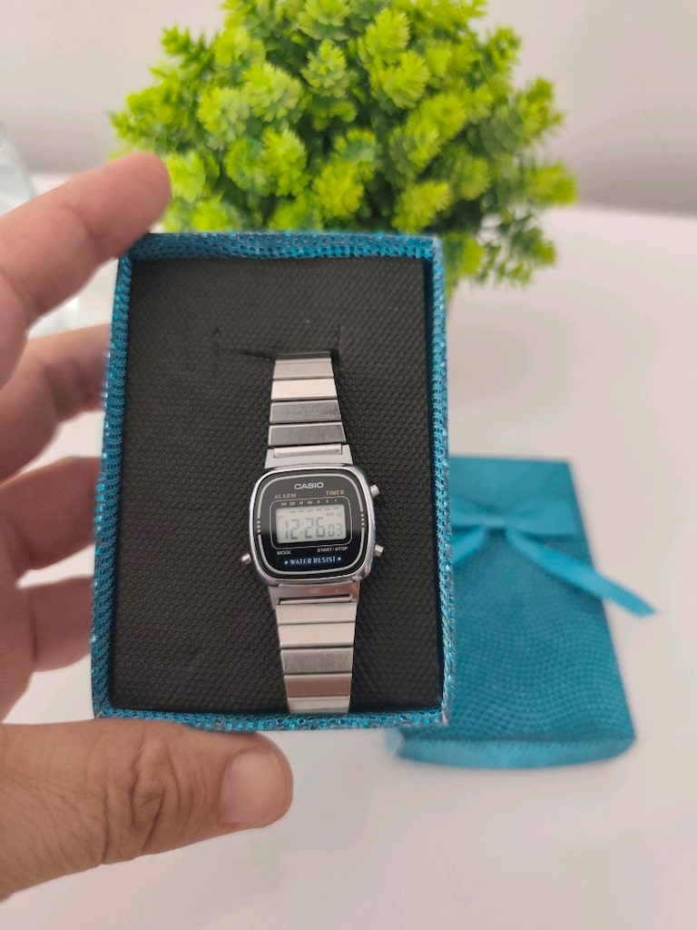 Orjinal Casio Mini Çelik Dijital Kadın Saat - 17