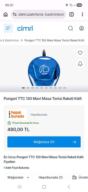 MASA TENİSİ RAKETİ VE KILIFİ 7 ADET TOP VARDİR