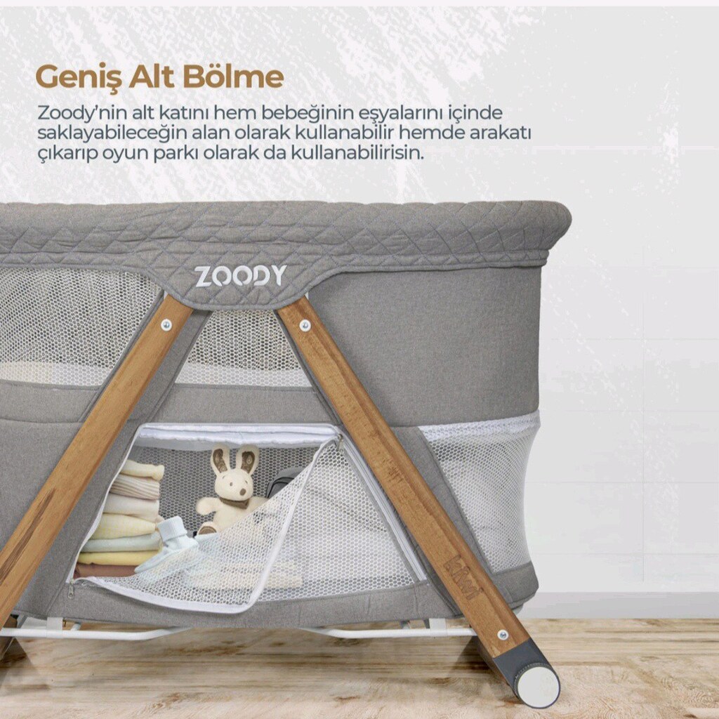 Kiwi Zoody 3 in 1 Bebek Beşiği ve Park Yatak - 3