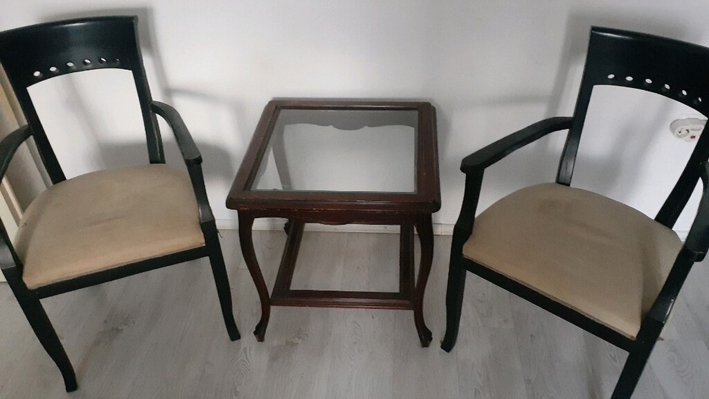 2 adet sandalye ve sehpa - 6