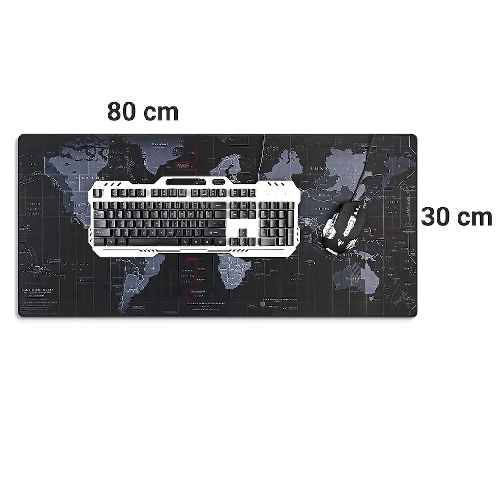 MOUSE PAD 80X30 DÜNYA HARİTALI ŞARJ KABLOSU HEDİYE - 2