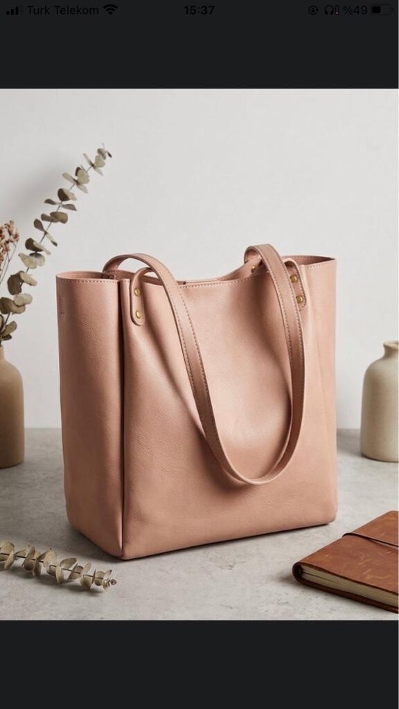 Minimal Pudra Tote Çanta
