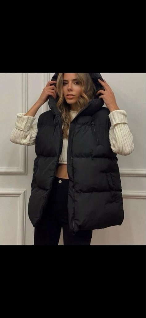 Zara Bayan Kapüşonlu Puff Yelek - 3