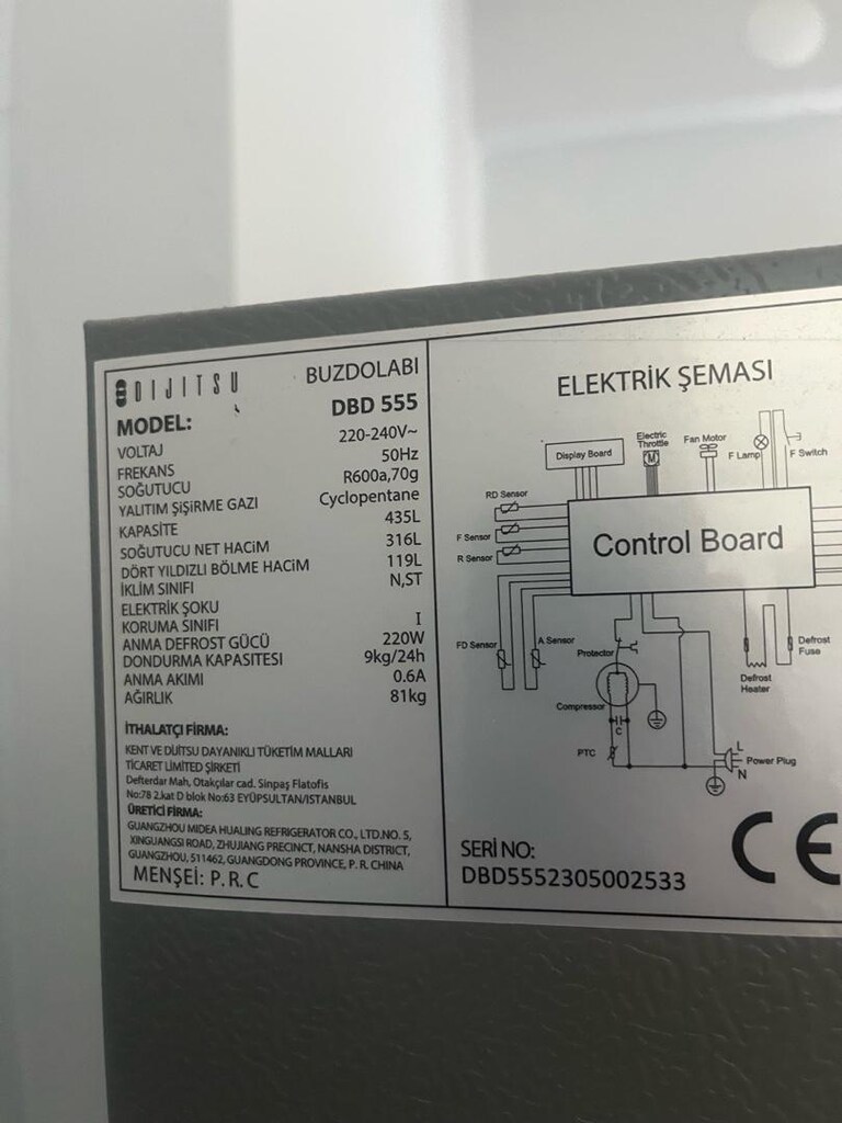 dijitsu DBD555 435 litre derin dondruculu buzdolabı - 4