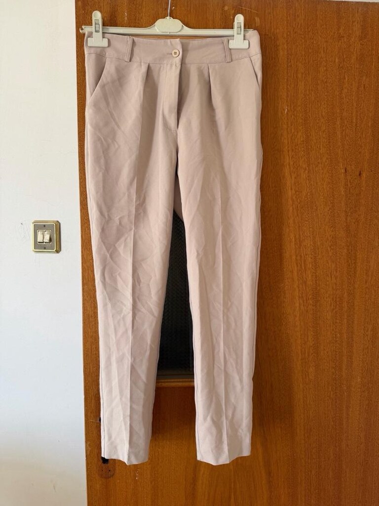 Krem Kadın Pantolon - 5