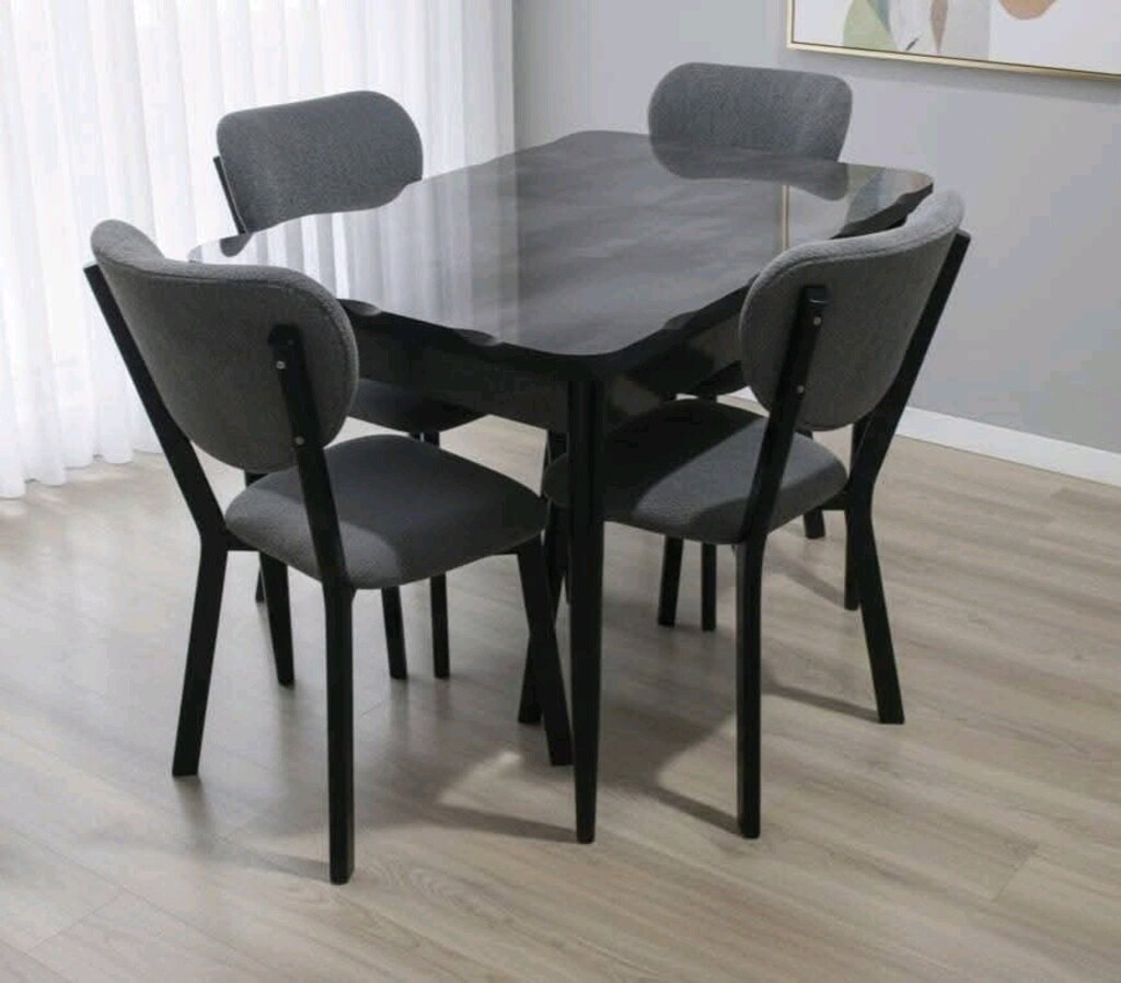 İmalattan Sıfır - Full MDF High Gloss Lüks Yemek Masası Takımı KAÇMAZ - 8