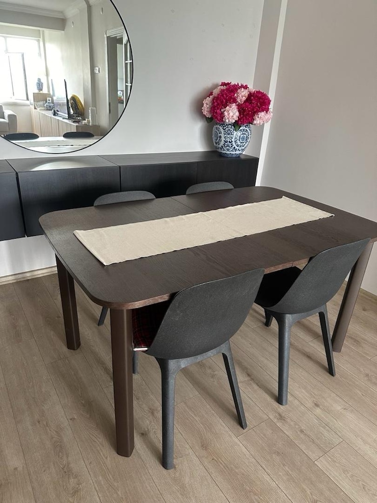 ikea masa 4 sandalye konsol kitaplık AYNA HARİÇ - 2
