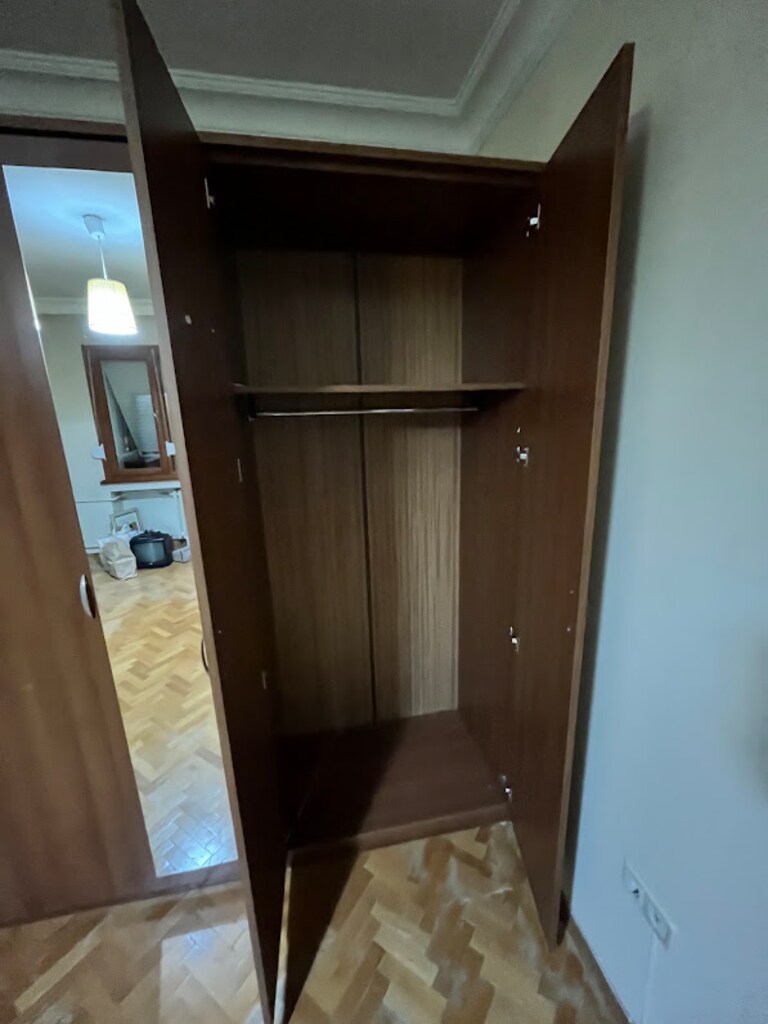 5 KAPILI AYNALI CEVİZ RENK GARDIROP 200 CM - 5